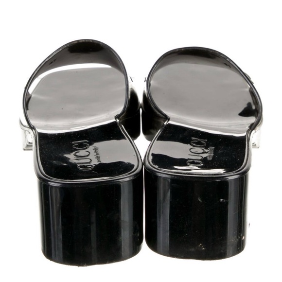 Gucci Women's Glossy Black Mules - Picture 4 of 4